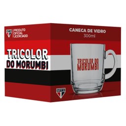 Caneca de vidro São Paulo 300ml na Caixa - 3