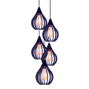 Ver imagem 2 de Luminária Teto Lustre pendente balcão cozinha sala 5 chile:Azul