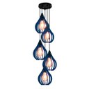 Ver imagem 1 de Luminária Teto Lustre pendente balcão cozinha sala 5 chile:Azul