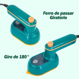 Mini Ferro de Passar Roupa Giratório Portátil a Vapor Viagem - 7 Mini Ferro de Passar Roupa Giratório Portátil a Vapor Viagem - 7