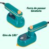 Mini Ferro de Passar Roupa Giratório Portátil a Vapor Viagem - 7