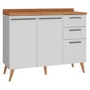 Ver imagem 1 de Balcão para Cozinha 120 Cm Favorita 2 Portas 3 Gavetas Branco Fosco Lacca - Zanzini