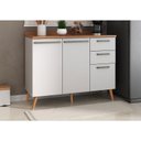 Ver imagem 3 de Balcão para Cozinha 120 Cm Favorita 2 Portas 3 Gavetas Branco Fosco Lacca - Zanzini