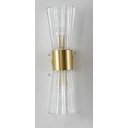 Ver imagem 3 de Arandela Dourada com Vidro Transparente 2E14 40cm