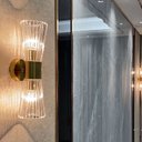 Ver imagem 2 de Arandela Dourada com Vidro Transparente 2E14 40cm