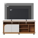 Ver imagem 2 de Rack Bancada para Tv até 65 Polegadas com Rodízios Freijo-off White Matte Freijo-off White Matte