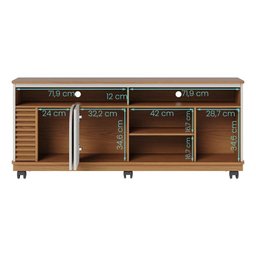Rack Bancada para Tv até 65 Polegadas com Rodízios Freijo-off White Matte Freijo-off White Matte - 5