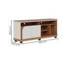 Ver imagem 4 de Rack Bancada para Tv até 65 Polegadas com Rodízios Freijo-off White Matte Freijo-off White Matte