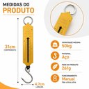 Ver imagem 6 de Balanca Peixeira Manual 50kg com Gancho Aco Portatil Pesagem Pesca Bagagem Mala Carnes Frutas Feira