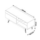 Ver imagem 4 de Rack Bancada 1 Gaveta 146cm Amy Off White/nature