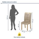 Ver imagem 3 de Conjunto 2 Cadeiras para Sala de Jantar Lara Bege/Cinamomo/Veludo