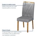 Ver imagem 6 de Kit 2 Cadeiras para Sala de Jantar Lara Prata/Cinamomo/Linho