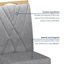 Ver imagem 4 de Kit 2 Cadeiras para Sala de Jantar Lara Prata/Cinamomo/Linho