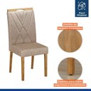 Ver imagem 5 de Kit 2 Cadeiras para Sala de Jantar Lara Bege/Cinamomo/Linho