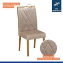 Ver imagem 4 de Kit 2 Cadeiras para Sala de Jantar Lara Bege/Cinamomo/Linho