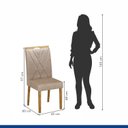 Ver imagem 3 de Kit 2 Cadeiras para Sala de Jantar Lara Bege/Cinamomo/Linho