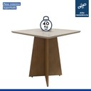 Ver imagem 6 de Mesa de Jantar 4 Lugares Quadrada Tampo Vidro/MDF Jade Marrom/Cinamomo/Off White