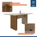 Ver imagem 4 de Mesa de Jantar 6 Lugares Retangular 160cm Tampo Vidro/MDF Julia Marrom/Cinamomo/Off White