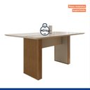 Ver imagem 6 de Mesa de Jantar 6 Lugares Retangular 160cm Tampo Vidro/MDF Julia Marrom/Cinamomo/Off White