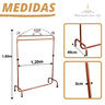 Arara De Chão Retrô Rose Gold 120cm C/ Rodinha De Brinde - 4