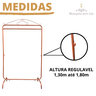 Arara De Chão Retrô Rose Gold 120cm C/ Rodinha De Brinde - 3
