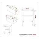 Ver imagem 3 de Balcão P/ Banheiro C/ Pés Bn3639 S/ Cuba C/ 2 Gavetas 60cm Branco - Tecno Mobili