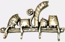 Ver imagem 1 de Cabide Porta Chaves Gatos Estilizados Bronze Decoração Lindo