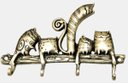 Ver imagem 2 de Cabide Porta Chaves Gatos Estilizados Bronze Decoração Lindo