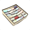 Ver imagem 5 de Organizador para Gaveta Guarda Roupa 24 Divisões Bege Kit 4