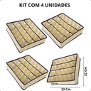 Ver imagem 2 de Organizador para Gaveta Guarda Roupa 24 Divisões Bege Kit 4