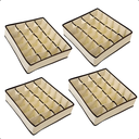 Ver imagem 1 de Organizador para Gaveta Guarda Roupa 24 Divisões Bege Kit 4