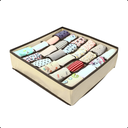 Ver imagem 4 de Organizador para Gaveta Guarda Roupa 24 Divisões Bege Kit 4