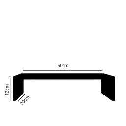 Suporte de Mesa Ergônomico para Monitor Preto 50x20x12cm - 4