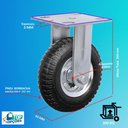 Ver imagem 3 de Roda Fixa Pneu Maciça Pol. Rol.esfera S/freio 200kg