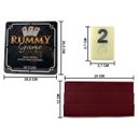 Ver imagem 2 de Jogo Rummy Hoyle Games 106 Peças Jogo de Tabuleiro Rummikub Com 4 Suportes e Estojo Lata