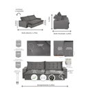 Ver imagem 3 de Sofá Bahia Modular 4 Lugares 2,30 MT com Molas Retrátil e Reclinável Veludo Nobre Sofatec