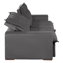 Sofá Bahia Modular 4 Lugares 2,30 MT com Molas Retrátil e Reclinável Veludo Nobre Sofatec - 4