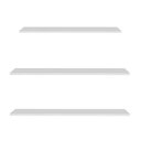 Ver imagem 1 de Prateleira Flutuante para Cozinha Kit 3 com Suporte Invisível Cp3 Yara Branco - Lumil Lumil Móveis