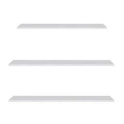 Prateleira Flutuante para Cozinha Kit 3 com Suporte Invisível Cp3 Yara Branco - Lumil Lumil Móveis - 1