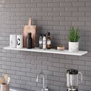 Ver imagem 2 de Prateleira Flutuante para Cozinha Kit 3 com Suporte Invisível Cp3 Yara Branco - Lumil Lumil Móveis