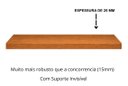 Ver imagem 3 de Prateleira MDF 100x20 Moderna Suporte Parede Invisivel 25mm Italian Noce