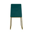 Ver imagem 7 de Kit 2 Cadeiras de Jantar Cozinha Industrial Lexa Veludo - Élpis Móveis - Verde - Dourada