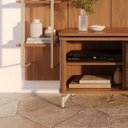 Ver imagem 4 de Estante para TV e Home até 75 Polegadas 100% MDF 254cm Vidro Reflecta Prateleiras com LED Canella