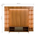 Ver imagem 4 de Estante para TV até 75 Polegadas Vidro Reflecta com Prateleiras 100% MDF com LED Lincoln Float