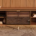 Ver imagem 5 de Estante para TV e Home até 75 Polegadas 100% MDF 254cm Vidro Reflecta Prateleiras com LED Canella