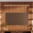 Ver imagem 3 de Estante para TV e Home até 75 Polegadas 100% MDF 254cm Vidro Reflecta Prateleiras com LED Canella