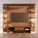 Ver imagem 1 de Estante para TV até 75 Polegadas Vidro Reflecta com Prateleiras 100% MDF com LED Lincoln Float