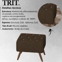 Ver imagem 3 de Puff Puf Para Sala Pes Madeira Trit Veludo SL 942 Peer
