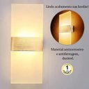 Ver imagem 3 de Arandela Interna Dourada Acrilico Jateado Cabeceira lup95
