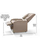 Ver imagem 4 de Poltrona Reclinável Papai Suécia - Estética - Corino Bege